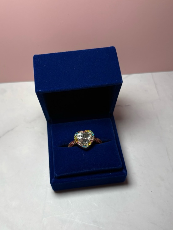 Kurt Geiger Jewelry - 🌈 Kurt Geiger Rainbow Heart Ring Size 9